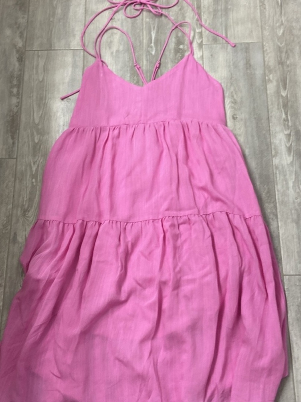 fab'rik Pink Tiered Halter Dress